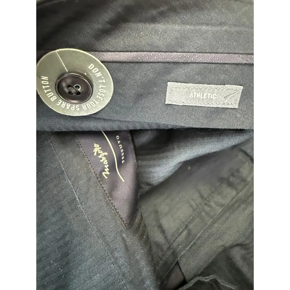 Bonobos Men's Italian Stretch Wool Athletic Dress Travel Work Pants Black 34x34